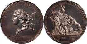 "1781" (1783) Libertas Americana Medal. Original. Paris Mint. By Augustin Dupre. Adams-Bentley 15, Betts-615. Silver. MS-62 (PCGS).

47 mm. Obv: Bus...