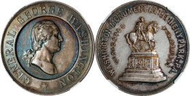 1891 George Washington Monument Dedication Medal. Baker N-324 (for type), HK-763b. Silver. MS-61 (NGC).

38 mm. Vivid multicolored iridescence of st...