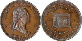 Undated (ca. 1859) Dickeson's Coin and Medal Safe Store Card. Musante GW-257, Baker-530A, Miller Pa-143. Copper. MS-65 BN (PCGS).

31.8 mm. Vivid el...