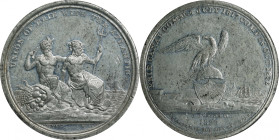 1826 Erie Canal Completion Medal. HK-1. Rarity-6. White Metal. AU-58 (PCGS).

45 mm. The first entry in the so-called dollar reference. This rare an...