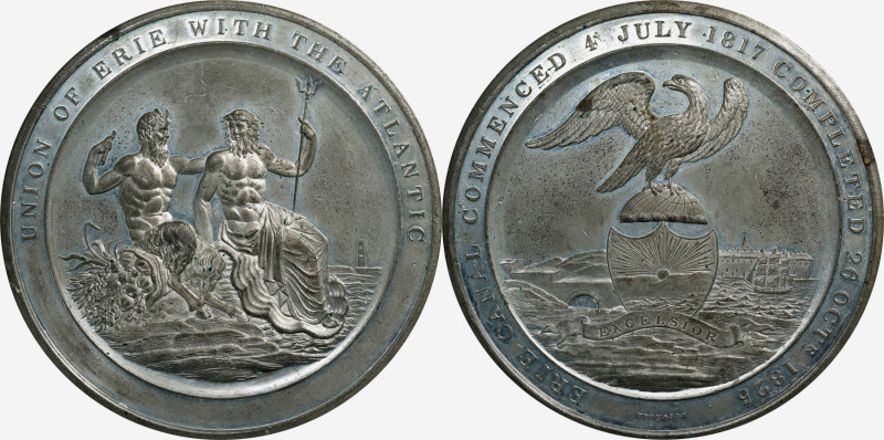 "1825" (1826) Erie Canal Completion Medal. By Edward Thomason of Birmingham, Eng...