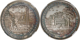 1885 Dauphin County, Pennsylvania Centennial Medal. HK-Unlisted, Raymond-154. Silver. MS-61 (NGC).

38 mm. Obv : Scene of mine and colliery, inscrip...