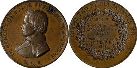 1862 Major Frederick W. Matteson Award Medal. By Hughes Bovy. Bronzed Copper. Prooflike Mint State.

41.8 mm. Unawarded. Obv: Bust of Matteson left,...