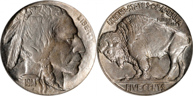 1914/(3) Buffalo Nickel. FS-101. AU-58 (PCGS). CAC.

Here is a barely circulat...