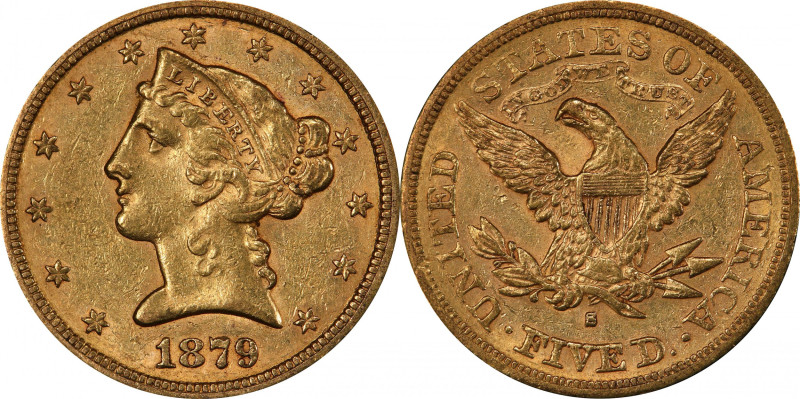 1879-S Liberty Head Half Eagle. AU-55 (PCGS). CAC.

Keeping pace with the main...