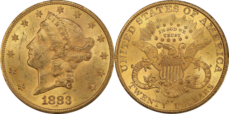 1883-CC Liberty Head Double Eagle. MS-62+ (PCGS). CAC.

Outstanding honey-apri...