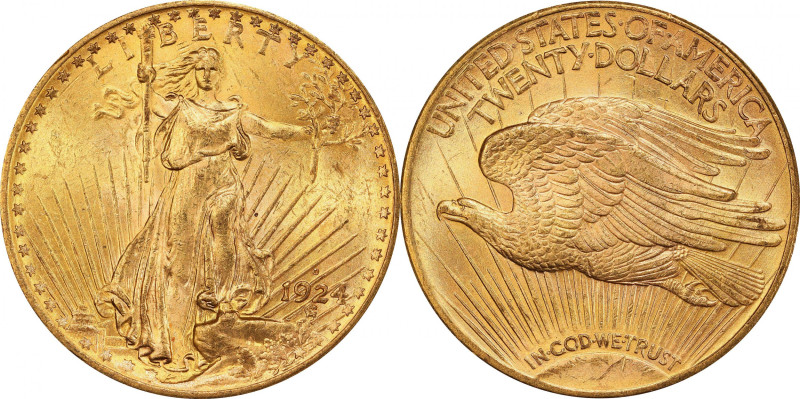 1924-D Saint-Gaudens Double Eagle. MS-63 (PCGS).

Highly desirable Choice Mint...