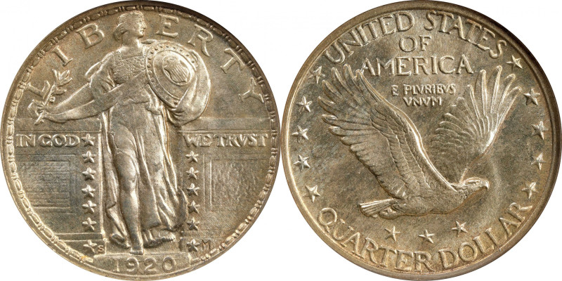 1920-S Standing Liberty Quarter. MS-65 (NGC).

One of the more difficult San F...