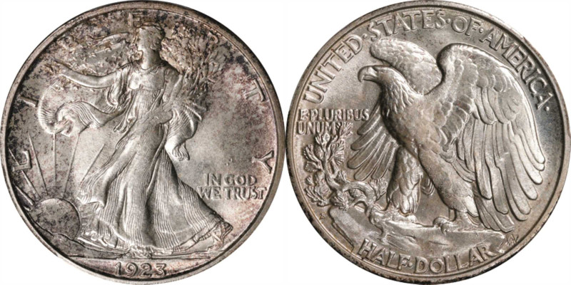 1923-S Walking Liberty Half Dollar. MS-64 (PCGS).

The term "above average" is...