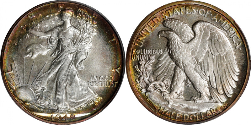 1942 Walking Liberty Half Dollar. Proof-67+ (PCGS).

Outstanding surfaces exhi...