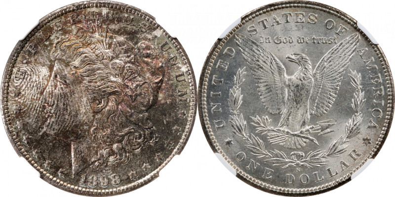 1898-S Morgan Silver Dollar. MS-65 (NGC).

A satiny and smooth Gem with handso...