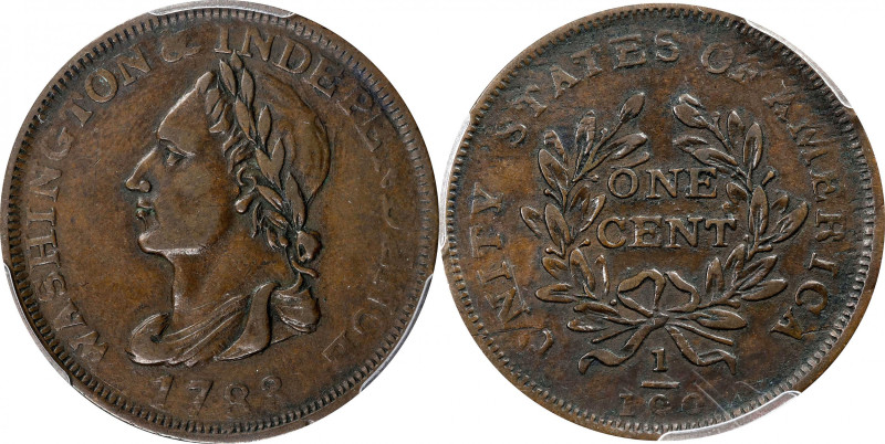 "1783" (ca. 1820) Washington Unity States Cent. Musante GW-104, Baker-1, W-10130...