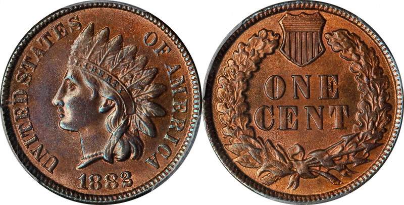 1882 Indian Cent. MS-65 BN (PCGS).

PCGS# 2142. NGC ID: 2289.