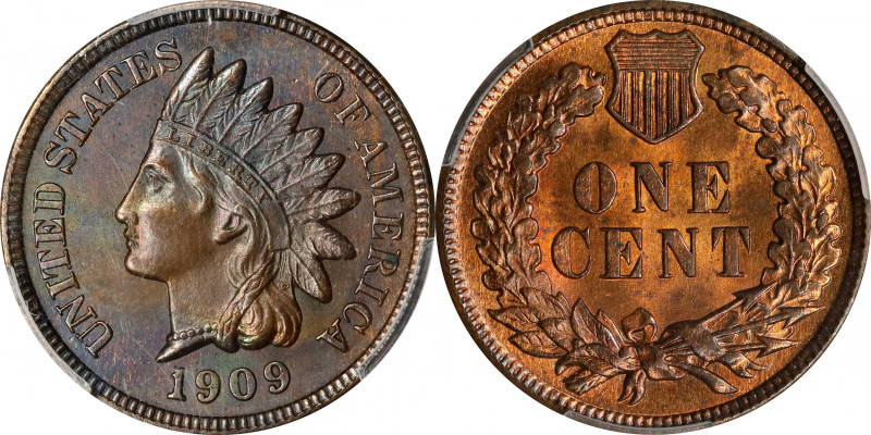 1909 Indian Cent. Snow-1, FS-101. Doubled Die Obverse. MS-64 BN (PCGS).

PCGS#...