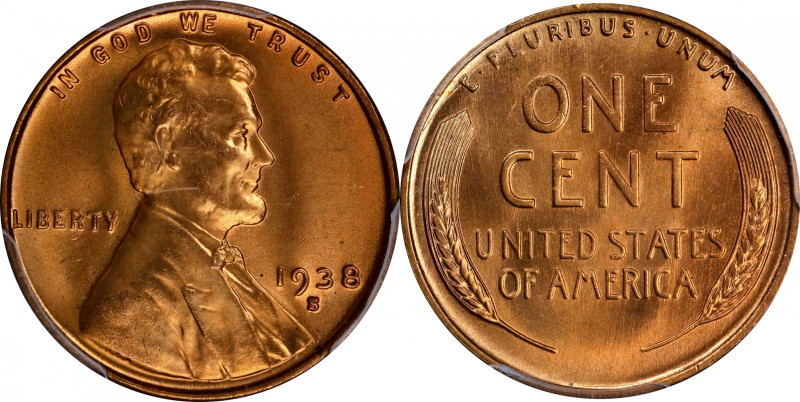 1938-S Lincoln Cent. MS-67 RD (PCGS). CAC.

PCGS# 2674. NGC ID: 22DN.