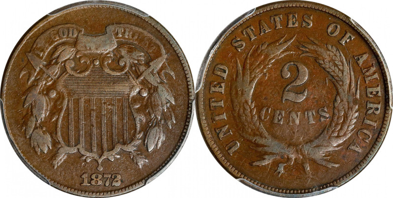 1872 Two-Cent Piece. VF-20 (PCGS).

PCGS# 3612. NGC ID: 22NG.