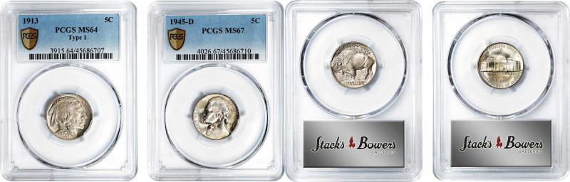 Lot of (2) Mint State Buffalo and Jefferson Nickels. (PCGS).

Included are: 19...