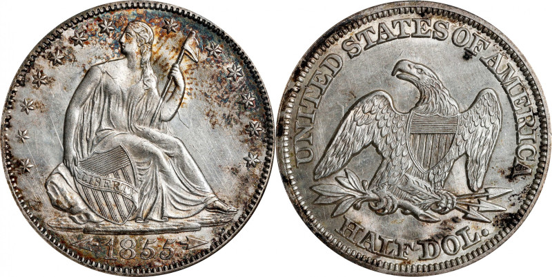 1855 Liberty Seated Half Dollar. Arrows. WB-101. MS-61 (NGC). OH.

PCGS# 6281....