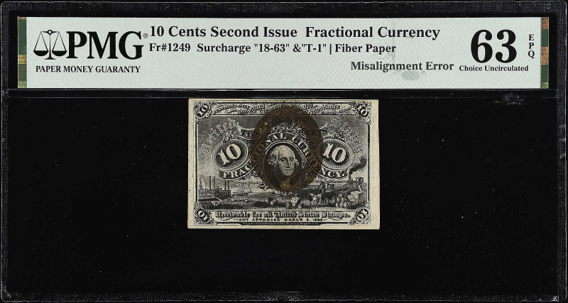 Fr. 1249. 10 Cents. Second Issue. PMG Choice Uncirculated 63 EPQ.

One of the ...