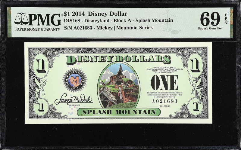 Disney Dollar. 2014. $1. PMG Superb Gem Uncirculated 69 EPQ.

(DIS168). Disney...