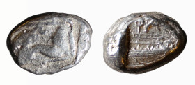 LYCIA - PHASELIS (circa 500-440 a.C.) STATERE gr.11,1 -D/Prua della galea a sinistra, terminante nella parte anteriore di un cinghiale R/Poppa della g...