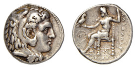 SYRIA - BABILONIA - SELEUCO I NICATORE 312-281 a.C.) TETRADRAMMA a nome di Alessandro III - gr.17,1 -D/Testa di Alessandro III con copricapo in pelle ...