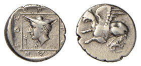 TRACIA - ABDERA (circa 411-385 a.C.) Magistrato Herophaneos - TETROBOLO gr.2,9 -D/Grifone a s. appoggia le gambe posteriori su di un capitello ionico ...