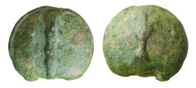 APULIA - LUCERIA (269-225 a. C.) QUARTUNX gr.118 - D/Nel campo il fulmine R/La clava affiancata a s. da quattro globetti in verticale - Ae - T&V.275 M...