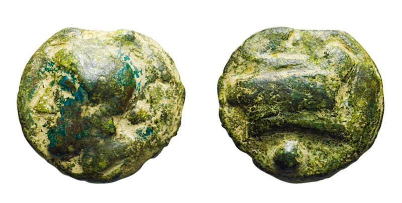 LATIUM - ROMA (240-225 a.C.) SERIE GIANO / PRORA - ONCIA gr.16,6 - D/Testa di Ro...