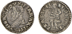 FERRARA - ERCOLE III (1534-1559) GROSSETTO gr.1,5 - D/Busto togato, a s. +HER • II • DVX • FERRAR • IIII R/Saturno con veste egizia, stante di fronte ...