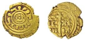 MESSINA - FEDERICO II (1197-1250) MULTIPLO DI TARI’ gr.2,2 - D/Legende pseudo-cufiche con al centro 4 globetti R/Croce con asta temiate con globetto I...