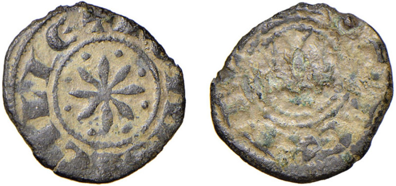 MESSINA - FEDERICO II (1197-1250) MEZZO DENARO -D/Aquila spiegata con la testa r...