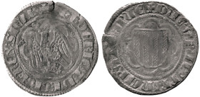 MESSINA - FEDERICO III (1296-1337) PIERREALE - D/Aquila spiegata e coronata R/Stemma aragonese - Ar - Mir.184 BB