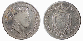 NAPOLI - FERDINANDO I (1816-1825) 120 GRANA 1818 - D/Testa coronata del Re a d. FERD.I.D.G REGNI. SICILIARVM ET HIER REX sotto la data R/Stemma corona...