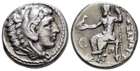 KINGS of MACEDON. Alexander III.The Great.(336-323 BC).Amphipolis. Tetradrachm.

Obv : Head of Herakles right, wearing lion skin.

Rev : AΛΕΞΑΝΔΡΟΥ.
Z...