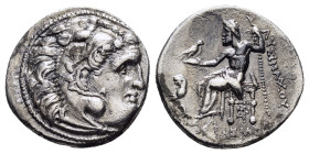 KINGS of THRACE. Lysimachos.(305-281 BC). Kolophon. Drachm.

Obv : Head of Herakles right, wearing lion skin.

Rev : ΛΥΣΙΜΑΧΟΥ ΒΑΣΙΛΕΩΣ.
Zeus seated l...