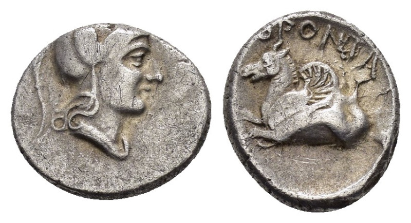 MYSIA. Adramytion. Orontes.(Satrap of Mysia, circa 357-352 BC).Half Siglos.

Obv...