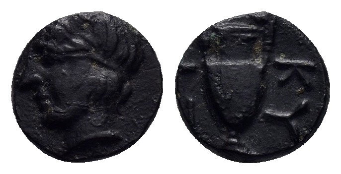 MYSIA. Kyzikos.(Circa 4th century BC).Ae.

Obv : Laureate head of Apollo left.

...