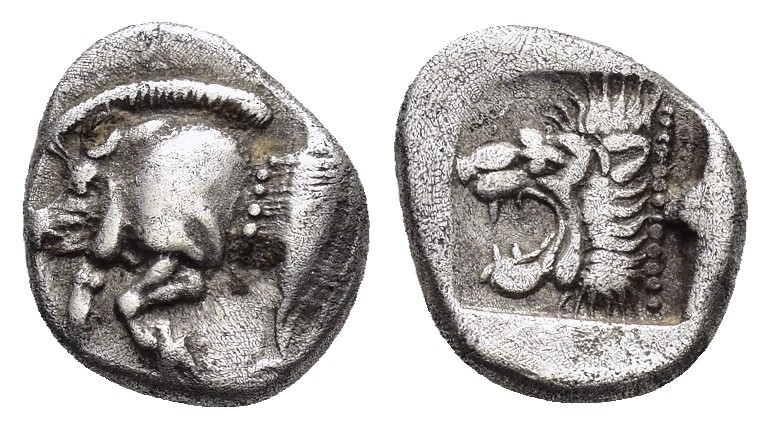 MYSIA.Kyzikos.(Circa 450-400 BC).Obol.

Obv : Forepart of boar left, E (retrogra...