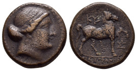 AEOLIS.Kyme.(Circa 250-190 BC).Ae.

Weight : 8.73 gr
Diameter : 20mm