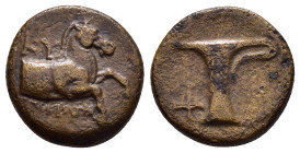 AEOLIS.Kyme.(Circa 320-250 BC).Ae.

Weight : 3.77 gr
Diameter : 16 mm