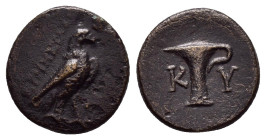AEOLIS. Kyme.(Circa 320-250 BC).Ae.

Weight : 1.82 gr
Diameter : 13 mm