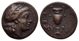 AEOLIS. Myrina.(2nd-1st centuries BC).Ae.

Weight : 3.84 gr
Diameter : 16 mm