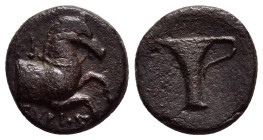 AEOLIS. Kyme.(Circa 300-250 BC).Ae.

Weight : 3.33 gr
Diameter : 14 mm