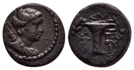 AEOLIS.Kyme.(Circa 320-250 BC).Ae.

Weight : 3.07 gr
Diameter : 15 mm
