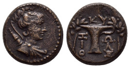 AEOLIS.Kyme.(Circa 320-250 BC).Ae.

Weight : 4.1 gr
Diameter : 14 mm