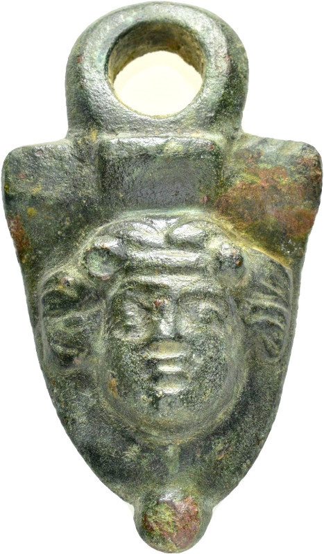 ANCIENT ROMAN BRONZE APPLIQUE.(1ST-3RD CENTURY).Ae.

Weight : 62.1 gr
Diamete...