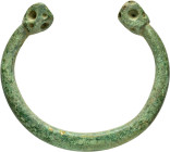 ANCIENT GREEK BRONZE BRACELET.(3RD-1ST CENTURY).Ae.

Weight : 42.8 gr
Diameter : 65 mm