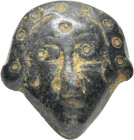ANCİENT ROMAN BRONZE MASK.

Weight : 9.5 gr
Diameter : 23 mm