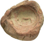 ANCIENT ROMAN TERRACOTTA THEATER TICKET.

Weight : 1.8 gr
Diameter : 20 mm